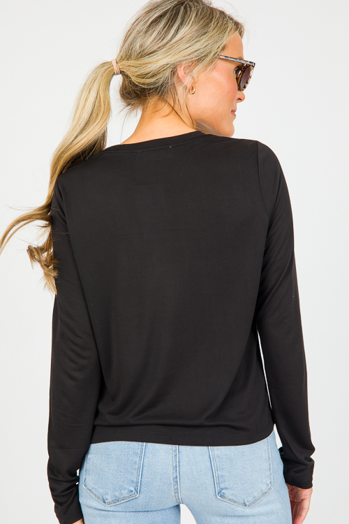 Essential Modal Top, Black