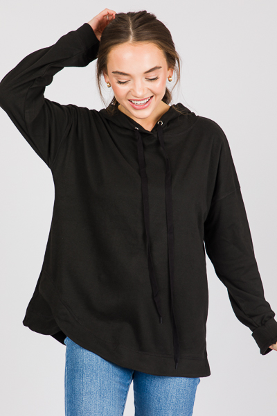 Soft Pullover Hoodie, Black