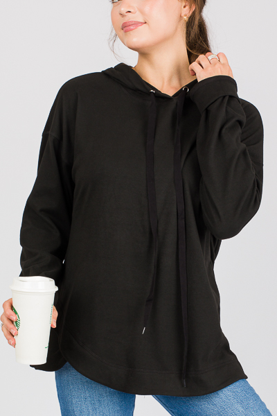 Soft Pullover Hoodie, Black