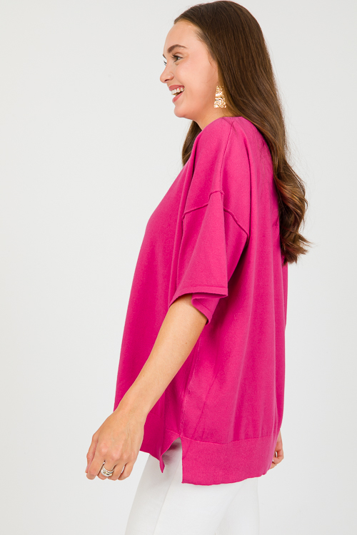 Cadence Sweater, Magenta