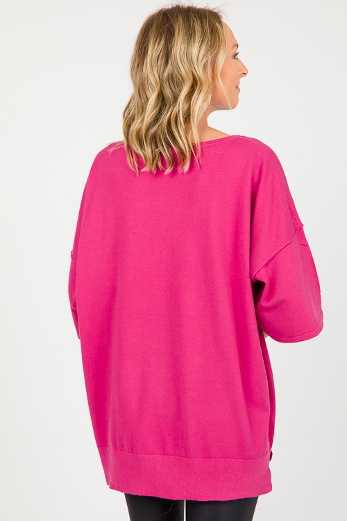 Cadence Sweater, Magenta