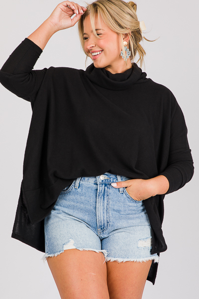 Jess Oversize Pullover, Black