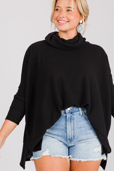 Jess Oversize Pullover, Black