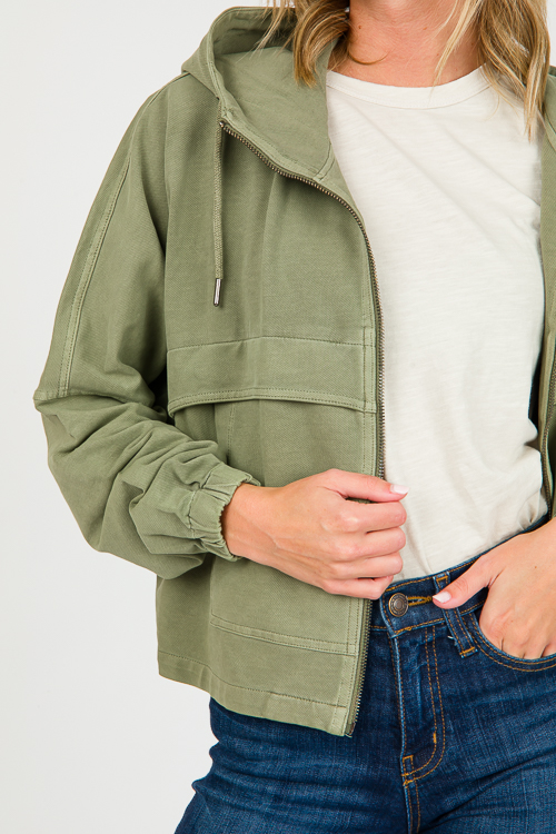 Utility Zip Jacket, Army Green