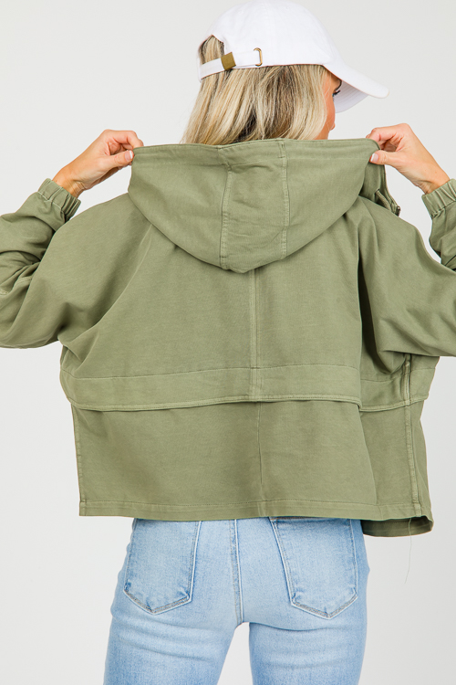 Utility Zip Jacket, Army Green