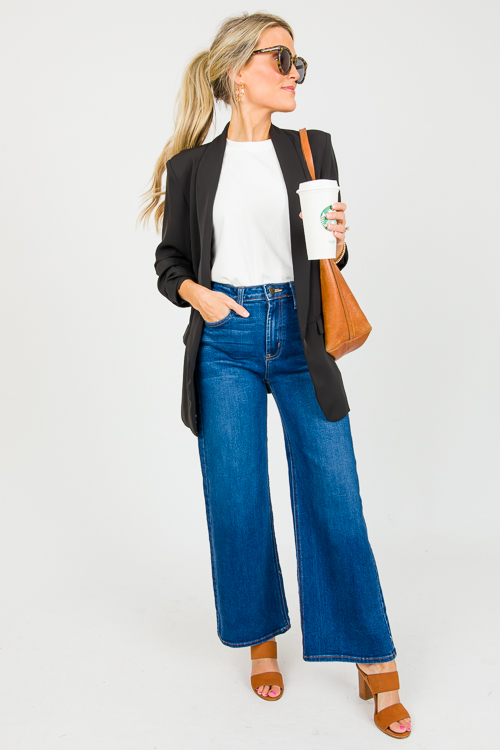 Nina Wide Leg Jeans, Dark