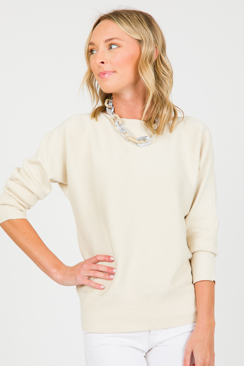 Angelina Acrylic Necklace, Ivory