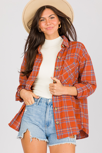 Pumpkin Patch Flannel, Rust