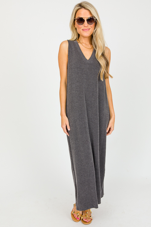 Rib Texture Maxi, Charcoal