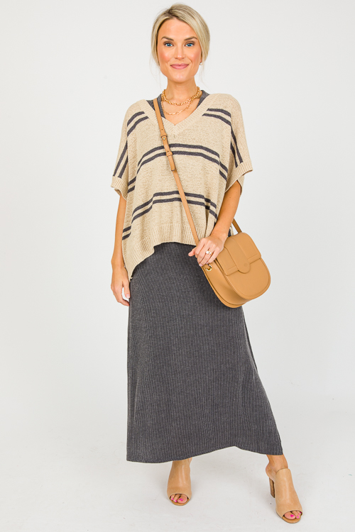 Rib Texture Maxi, Charcoal