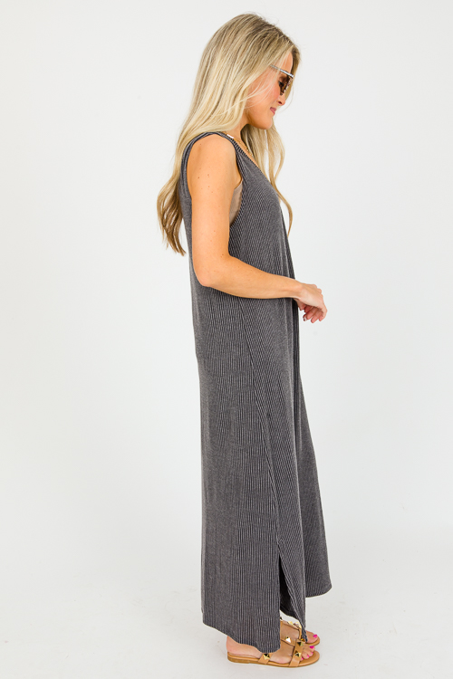 Rib Texture Maxi, Charcoal