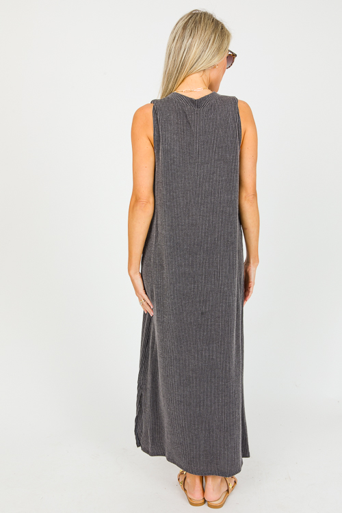 Rib Texture Maxi, Charcoal