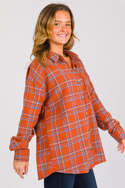 Pumpkin Patch Flannel, Rust