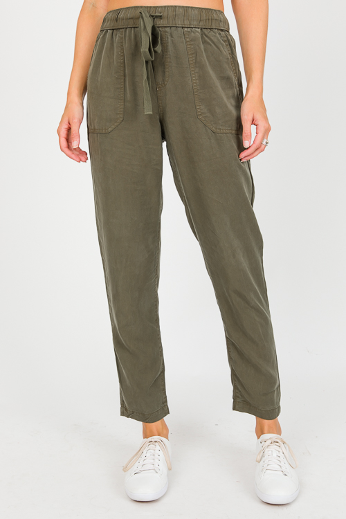 Lara Pants, Dk. Olive - New Arrivals - The Blue Door Boutique