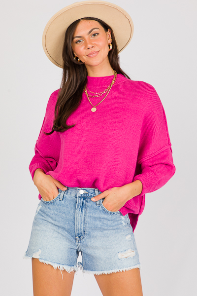 Melinda Sweater, Hot Pink