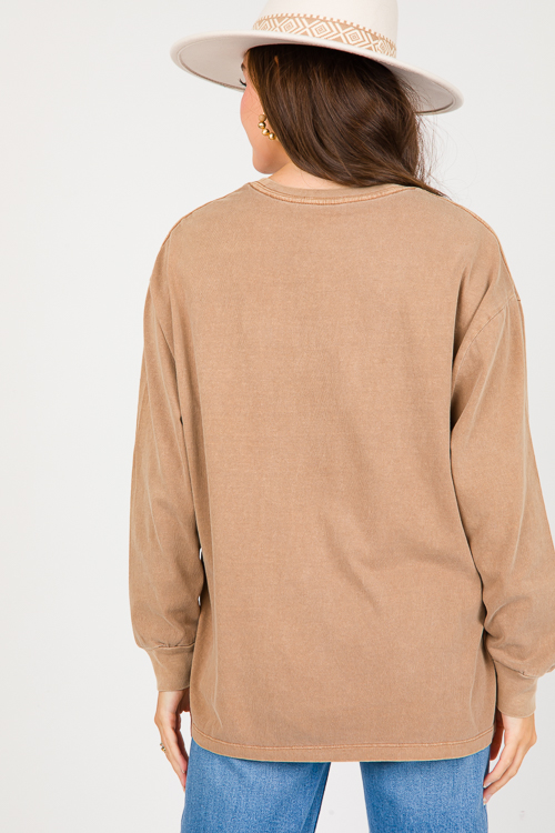 Val Long Sleeve Tee, Pale Brown