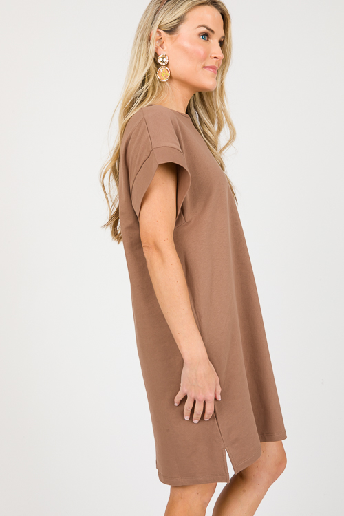 Morgan T-Shirt Dress, Cocoa Brown - New Arrivals - The Blue Door