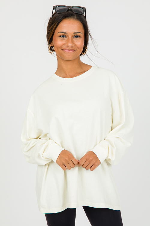 Val Long Sleeve Tee, Cream