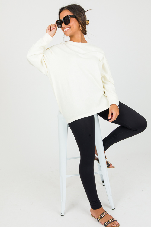 Val Long Sleeve Tee, Cream