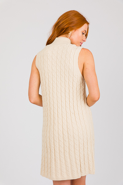 Hillary Cable Knit Dress, Natur