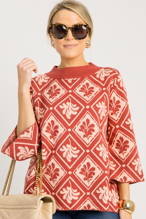 Floral Mock Neck Sweater, Rosew - 0902-101h.jpg