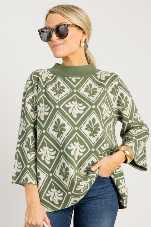 Floral Mock Neck Sweater, Olive - 0902-112.jpg