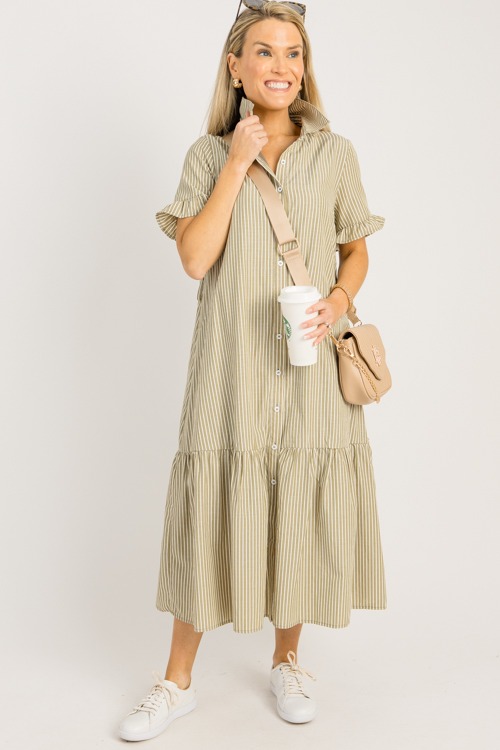 Marie Stripe Midi, Green