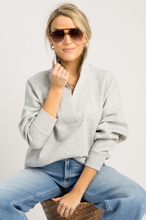 Call The Shots Pullover, H. Grey
