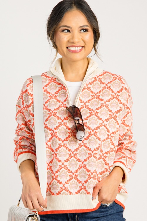 Printed Zip Sweater, Cream Oran - 0903-55.jpg