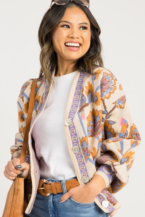 Floral Button Sweater, Taupe Co - 0903-93h.jpg