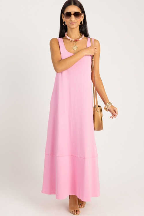 Scoop Back Knit Maxi, Punch