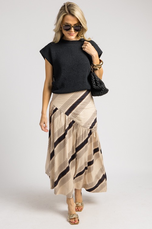 Linen Stripe Maxi Skirt, Taupe - 0904-143.jpg