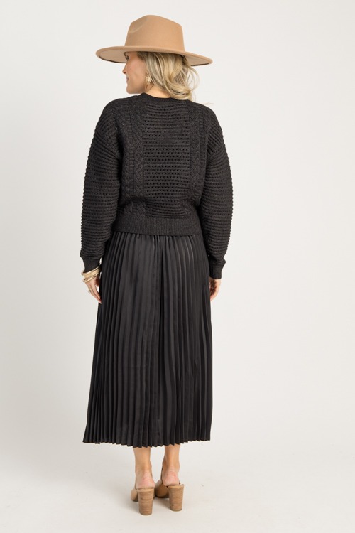 Pleated Maxi Sweater Set, Black - 0904-164.jpg