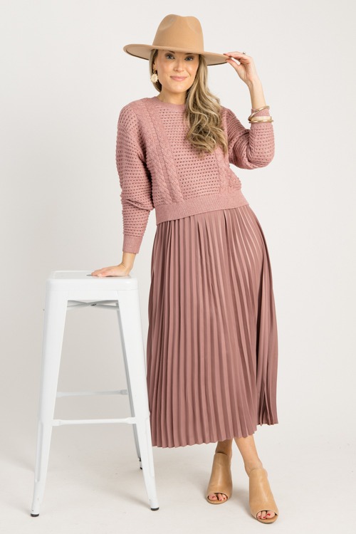 Pleated Maxi Sweater Set,Ash Ro - 0904-166p.jpg