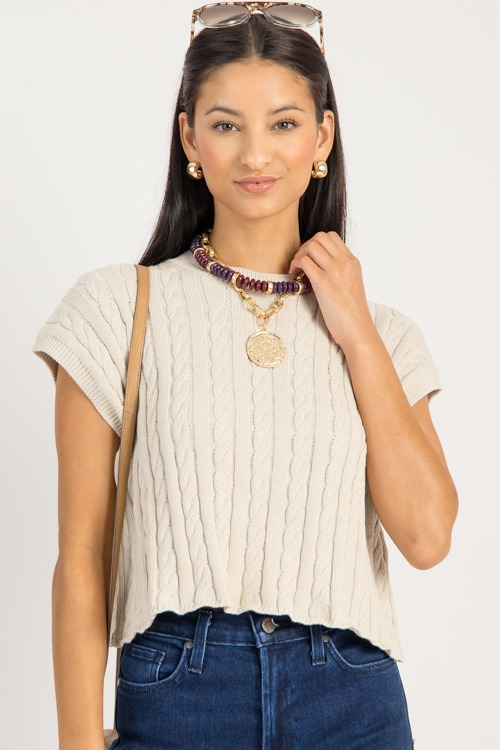 Hammered Pendant Necklace, Gold - 0904-3.jpg