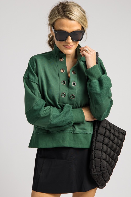 Grommet Detail Pullover, H. Green - 0904-52.jpg