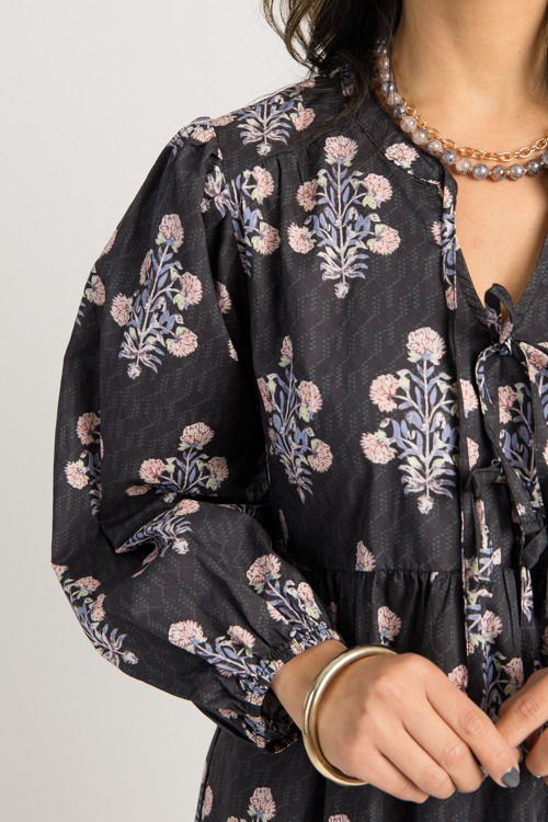 Tie Neck Blooms Midi, Black Mix - 0904-64.jpg