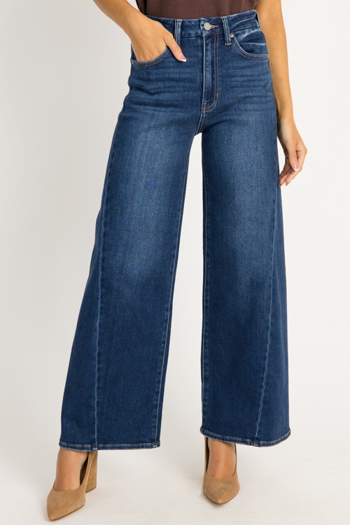 Luna Wide Leg Jeans, Dark
