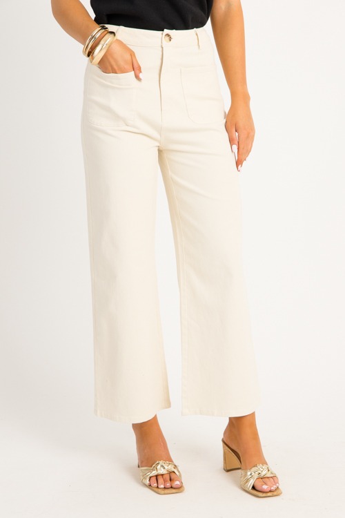 Dorian Twill Pants, Ecru