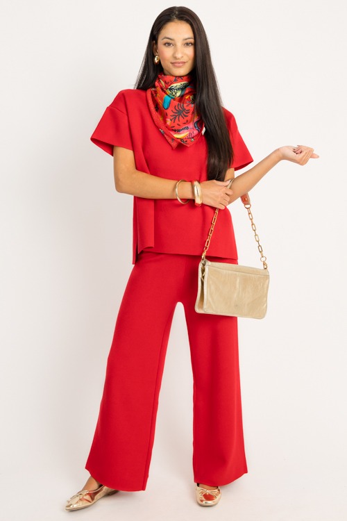 Addison Sweater Top, Red