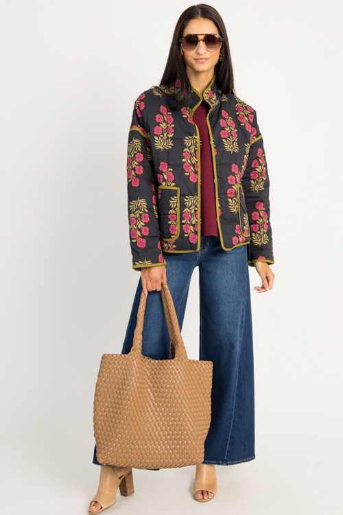 Midnight Blooms Jacket, Black