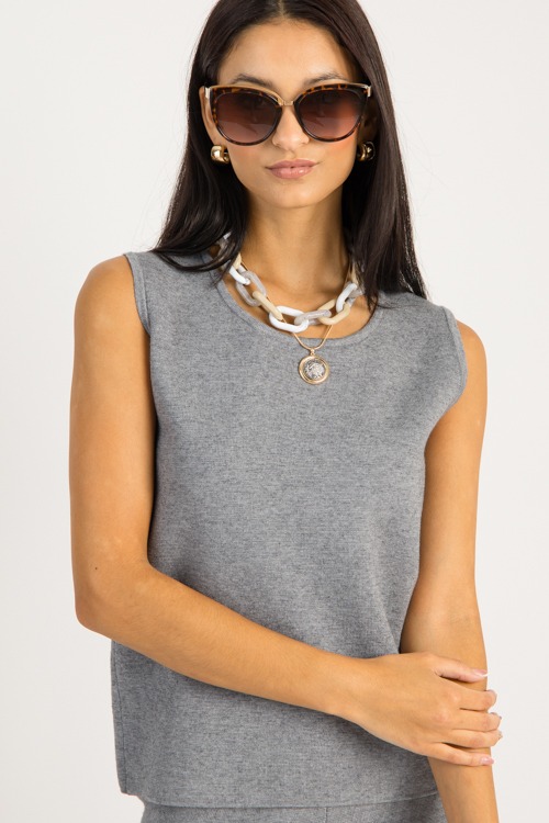 Essential Sweater Tank, Grey