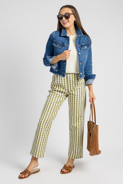 Gingham Trousers, Green Olive - 0905-58p.jpg