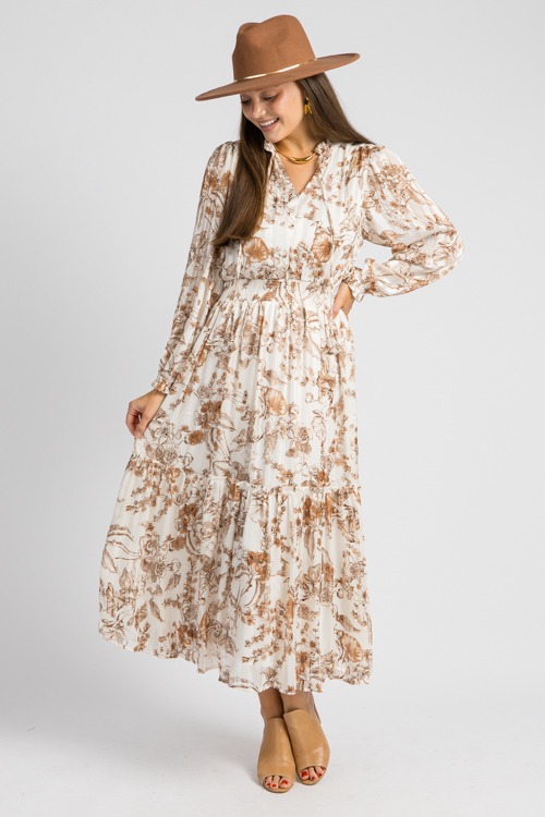 Metallic Floral Maxi, Brown - 0905-65p.jpg