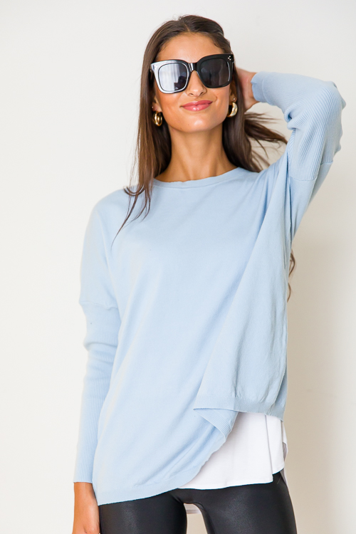 Randi Sweater, Sky Blue