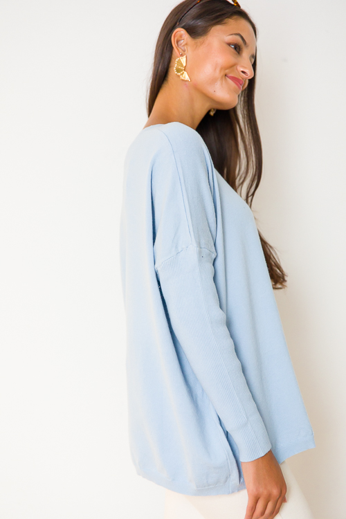 Randi Sweater, Sky Blue