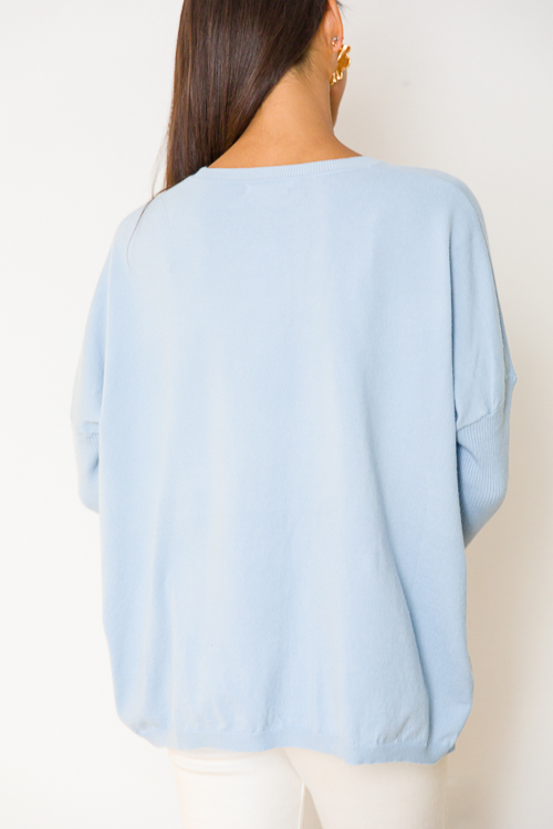 Randi Sweater, Sky Blue