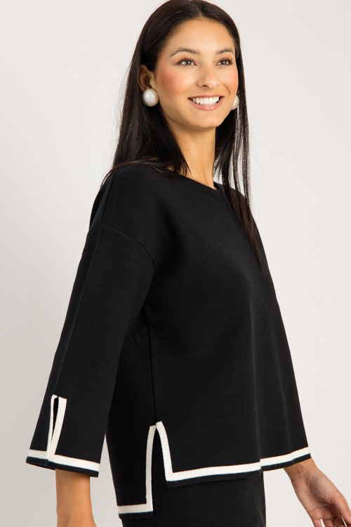 Stripe Trim Sweater, Black - 0905-84h.jpg