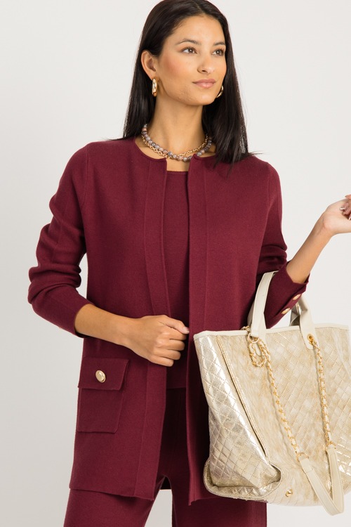 Button Detail Cardigan, Burgundy - 0905-9.jpg