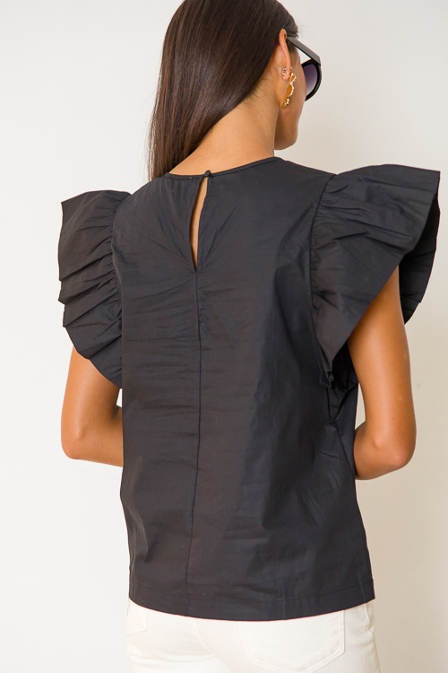 Lani Ruffle Top, Black